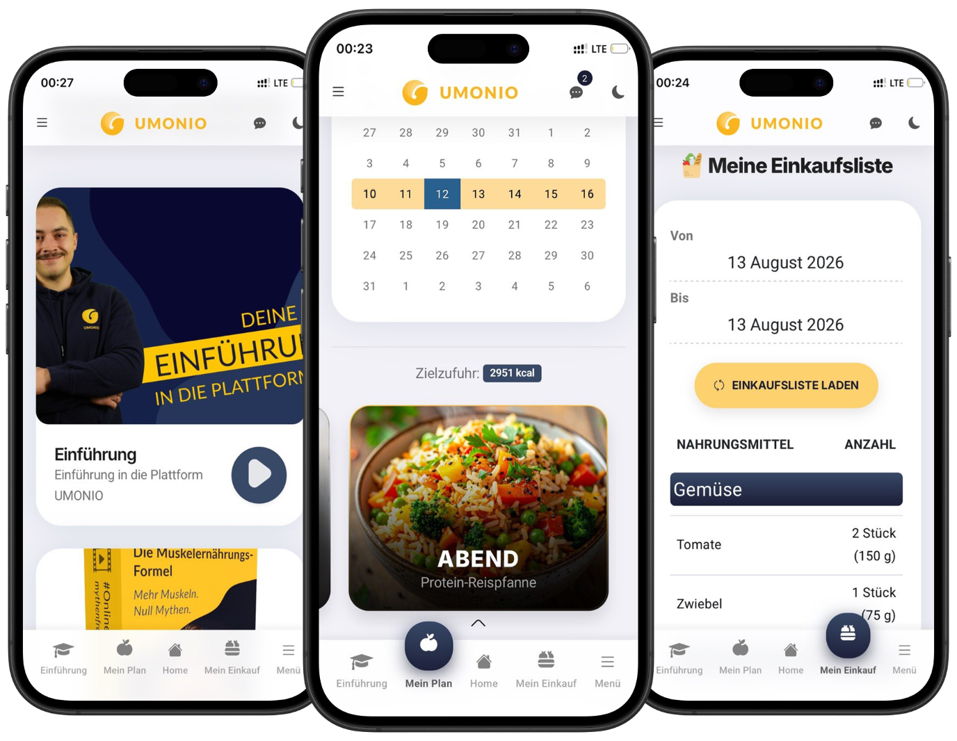 UMONIO App — Screens